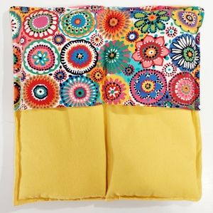 Rice-flax seed therapeutic heating-cooling foot/hand warmer